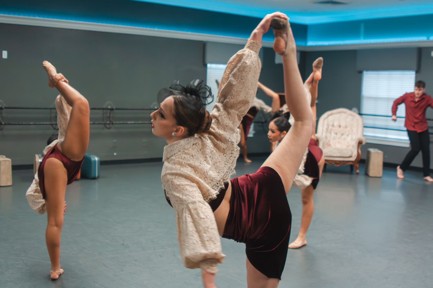 Image of Victoria's School of Dance dancers dancing at their dress rehearsal
