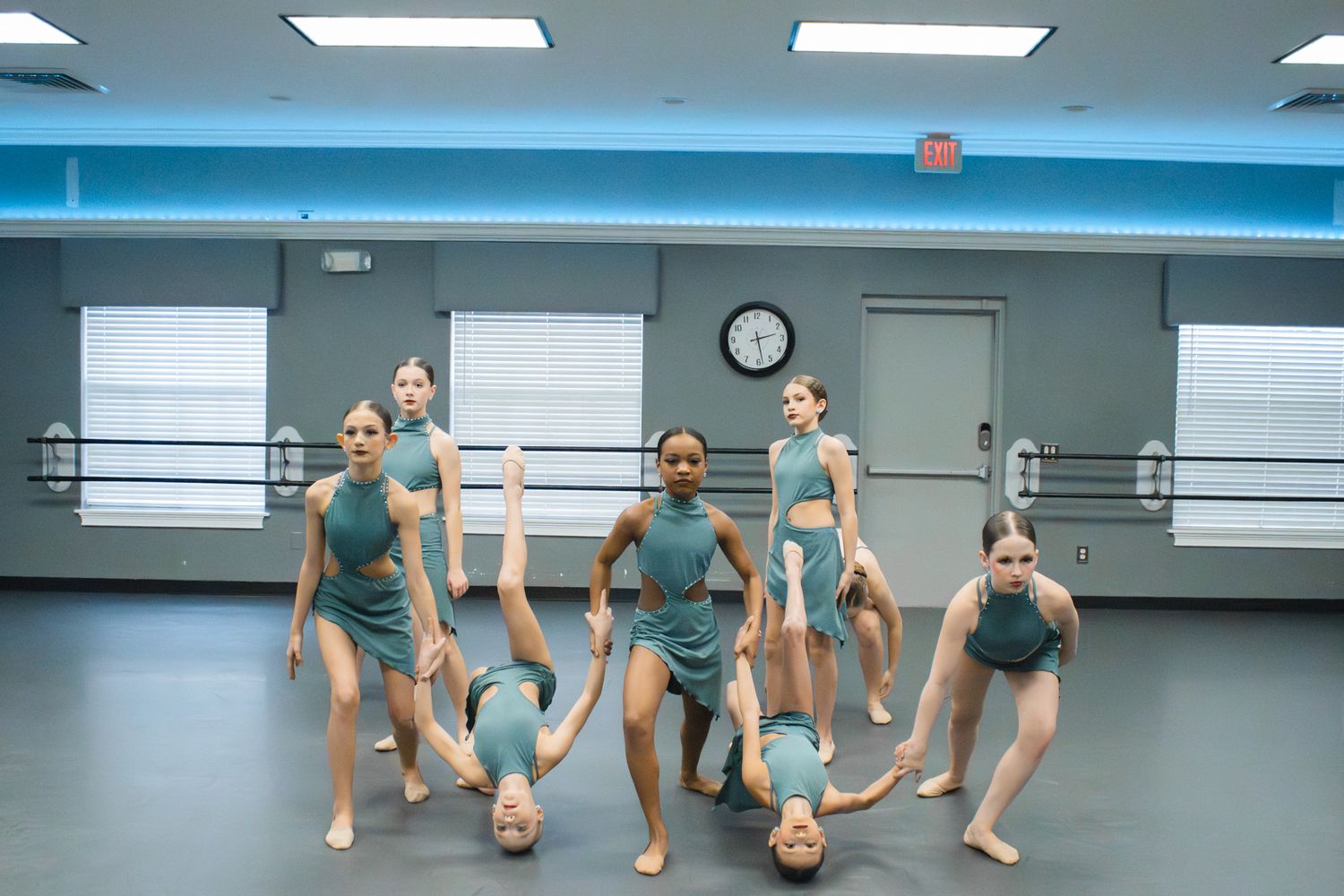 Image of Victoria's School of Dance dancers dancing at their dress rehearsal