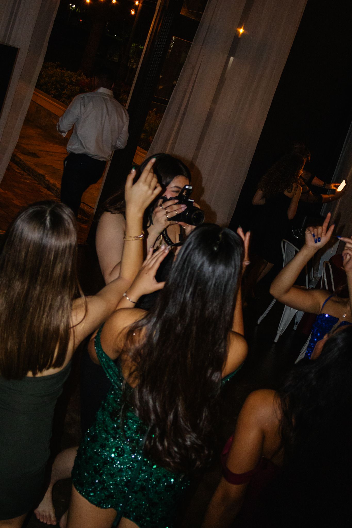 Image of Victoria's School of Dance dancers celebrating at their National Dance Honors Society induction ceremony