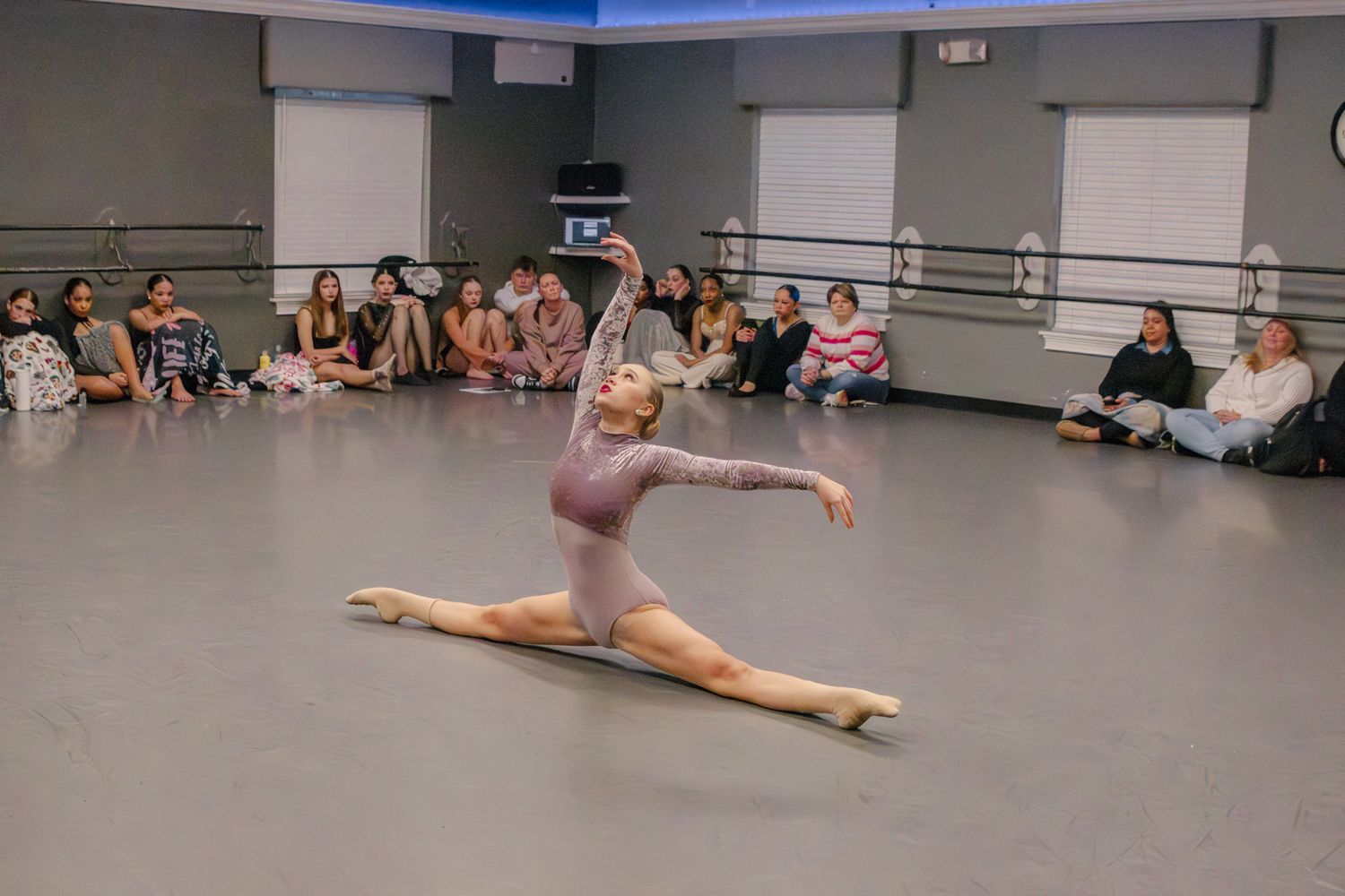 Image of Victoria's School of Dance dancers dancing at their dress rehearsal