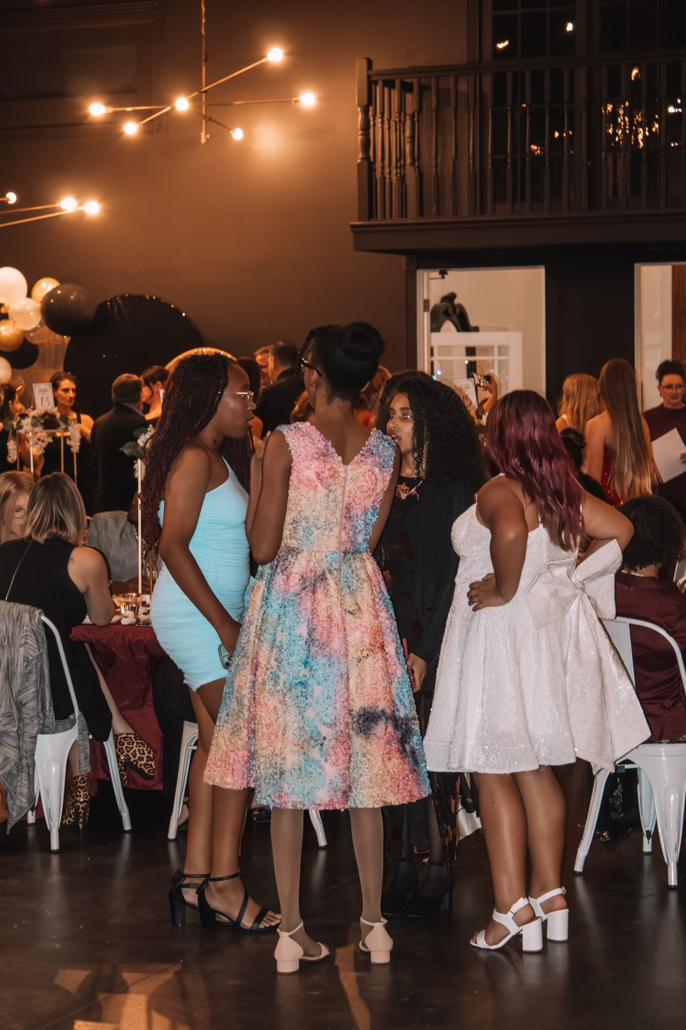 Image of Victoria's School of Dance dancers celebrating at their National Dance Honors Society induction ceremony