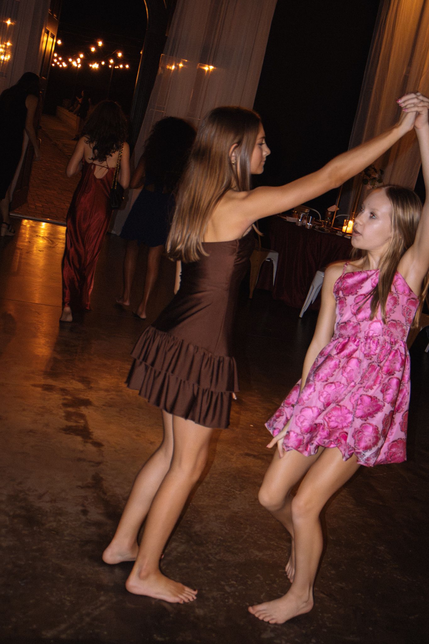 Image of Victoria's School of Dance dancers celebrating at their National Dance Honors Society induction ceremony