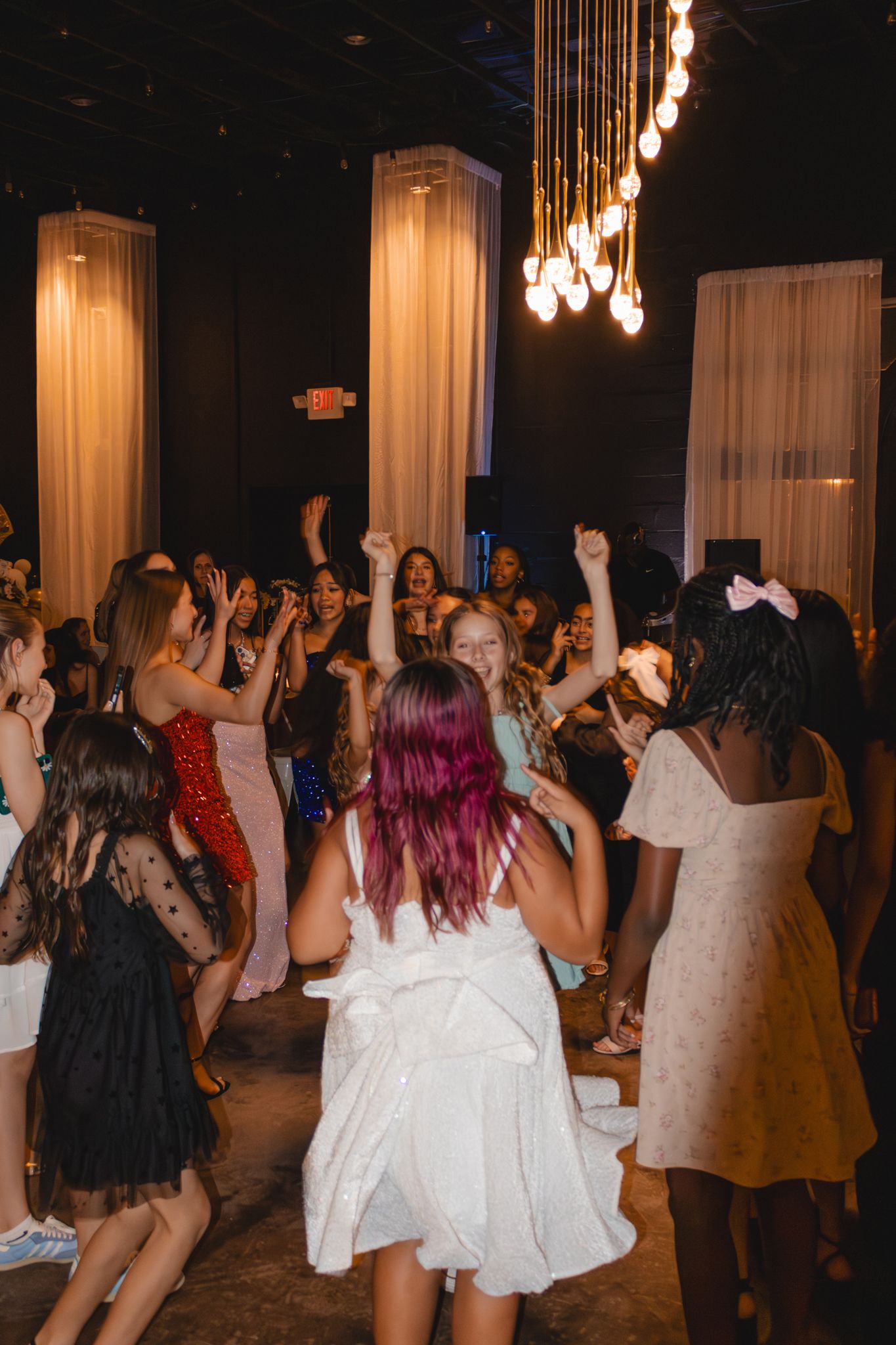 Image of Victoria's School of Dance dancers celebrating at their National Dance Honors Society induction ceremony