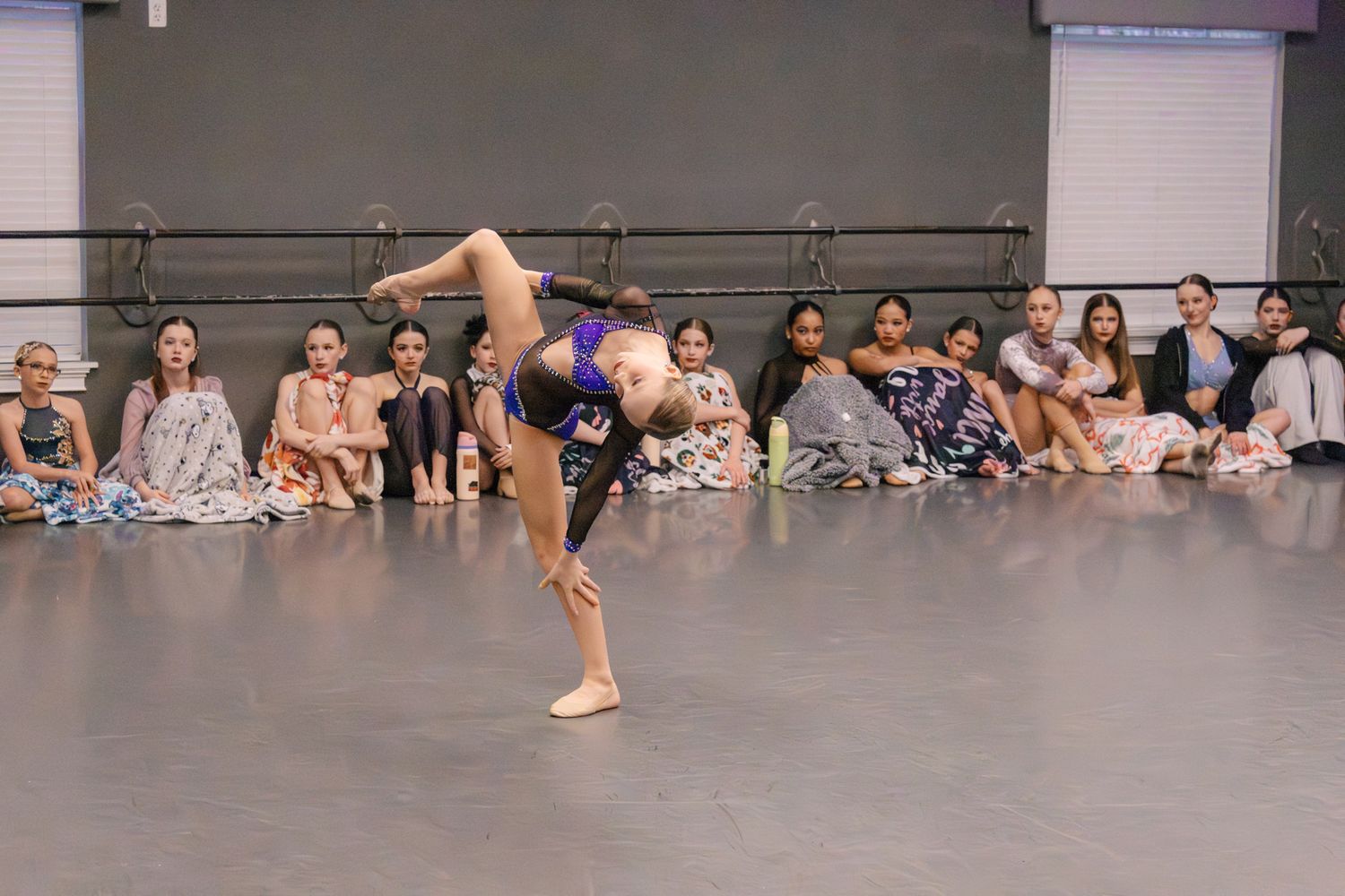 Image of Victoria's School of Dance dancers dancing at their dress rehearsal