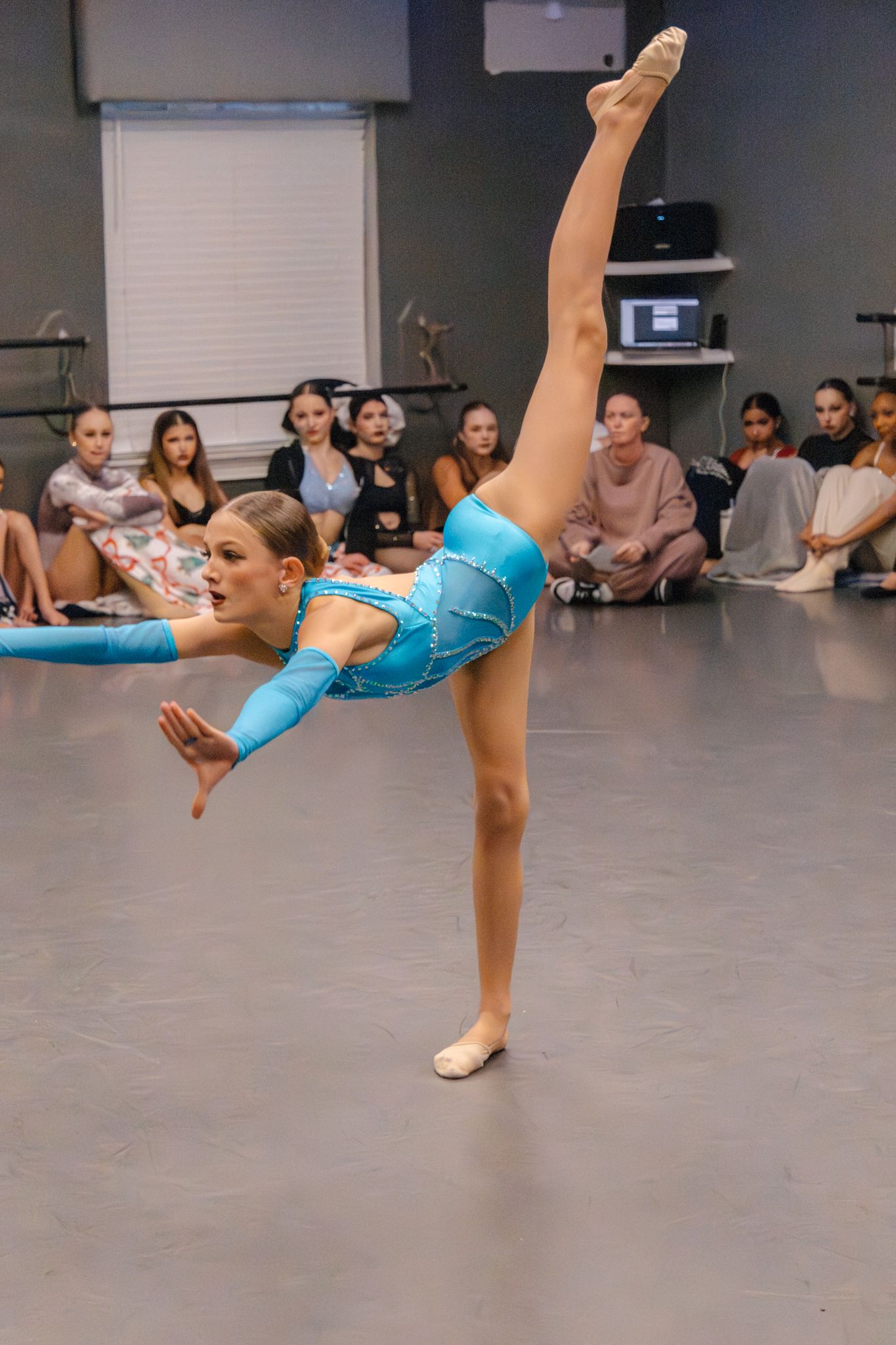 Image of Victoria's School of Dance dancers dancing at their dress rehearsal