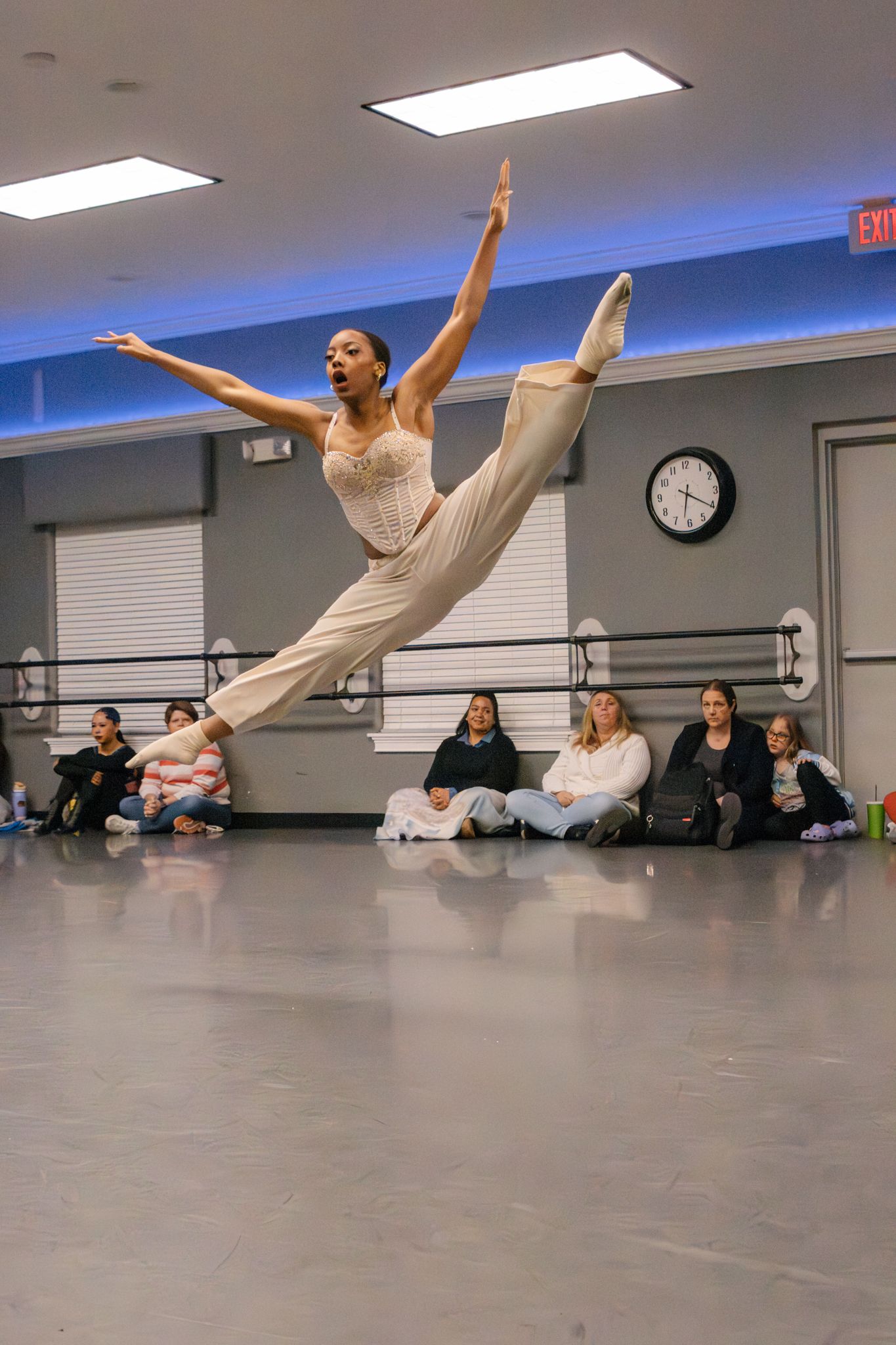 Image of Victoria's School of Dance dancers dancing at their dress rehearsal