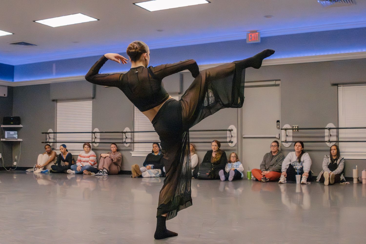 Image of Victoria's School of Dance dancers dancing at their dress rehearsal