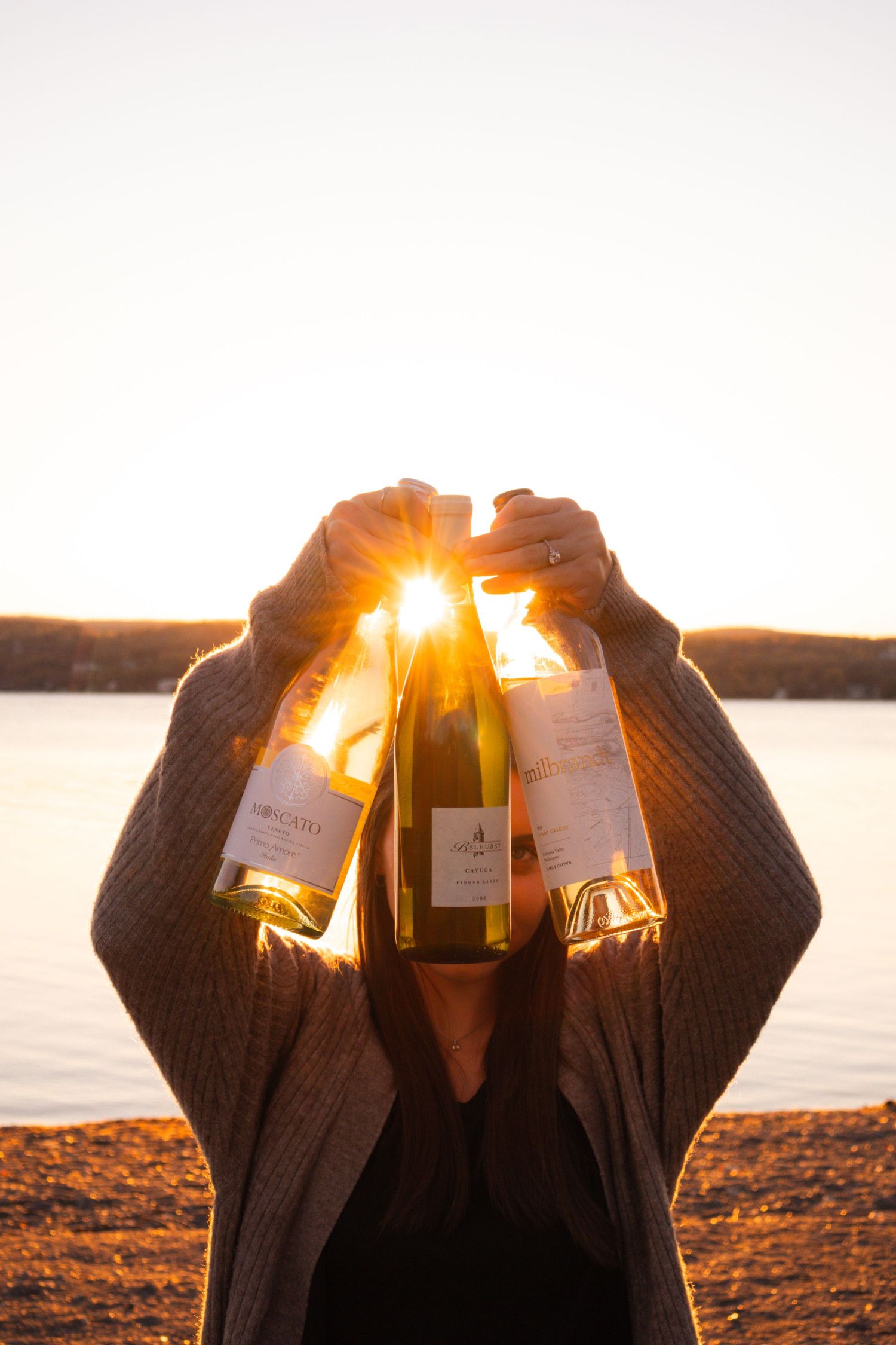 Image from an evening at the lake photoshoot