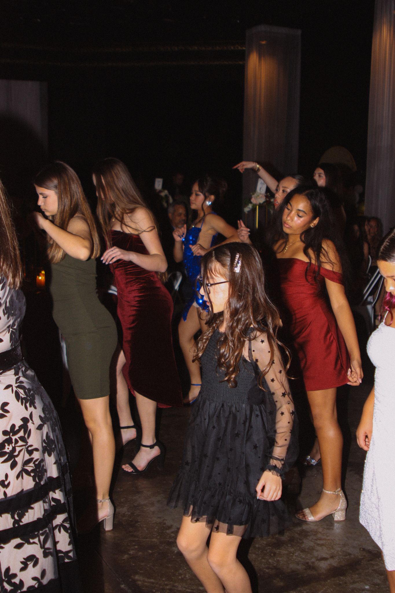 Image of Victoria's School of Dance dancers celebrating at their National Dance Honors Society induction ceremony