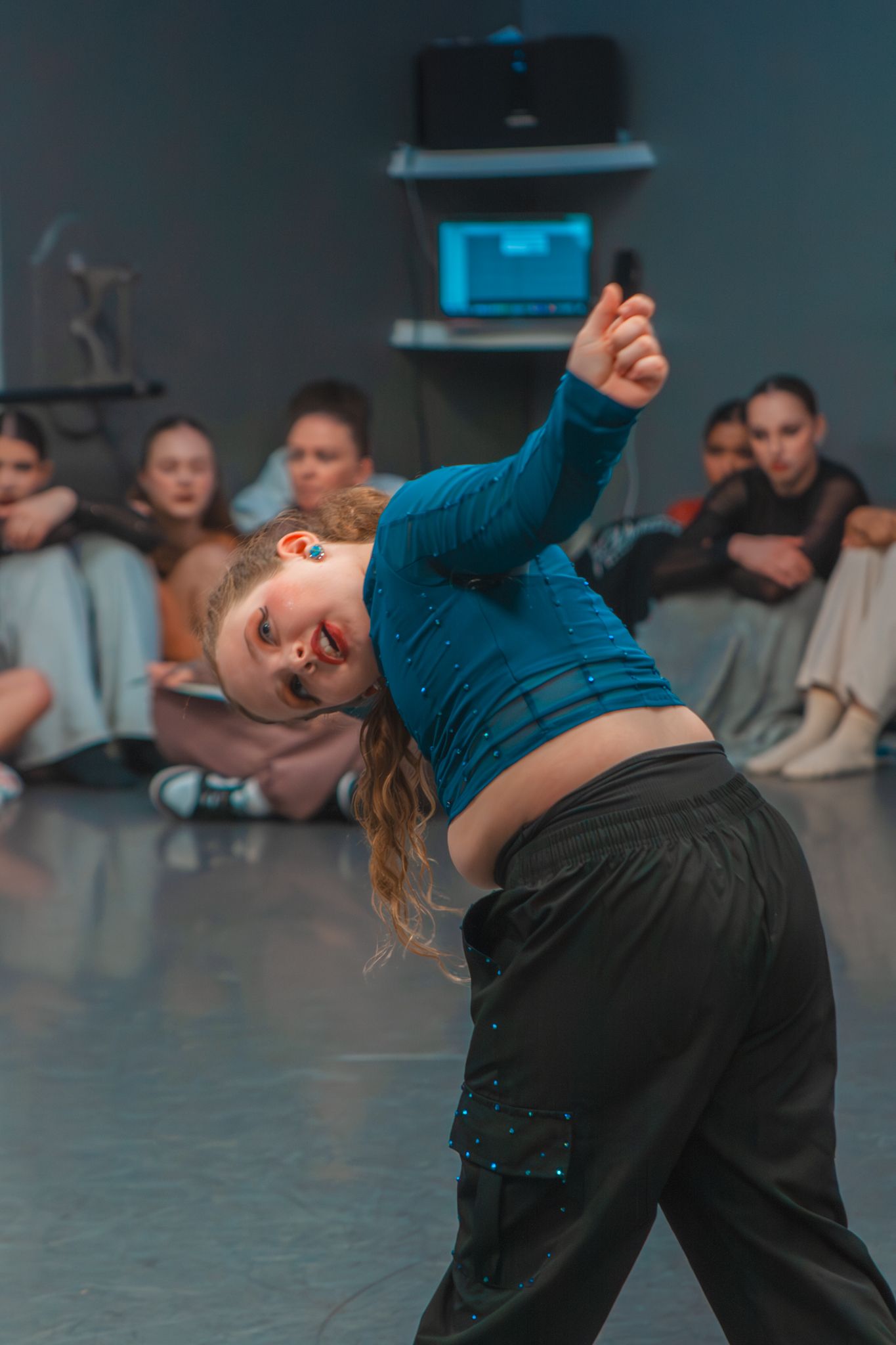 Image of Victoria's School of Dance dancers dancing at their dress rehearsal