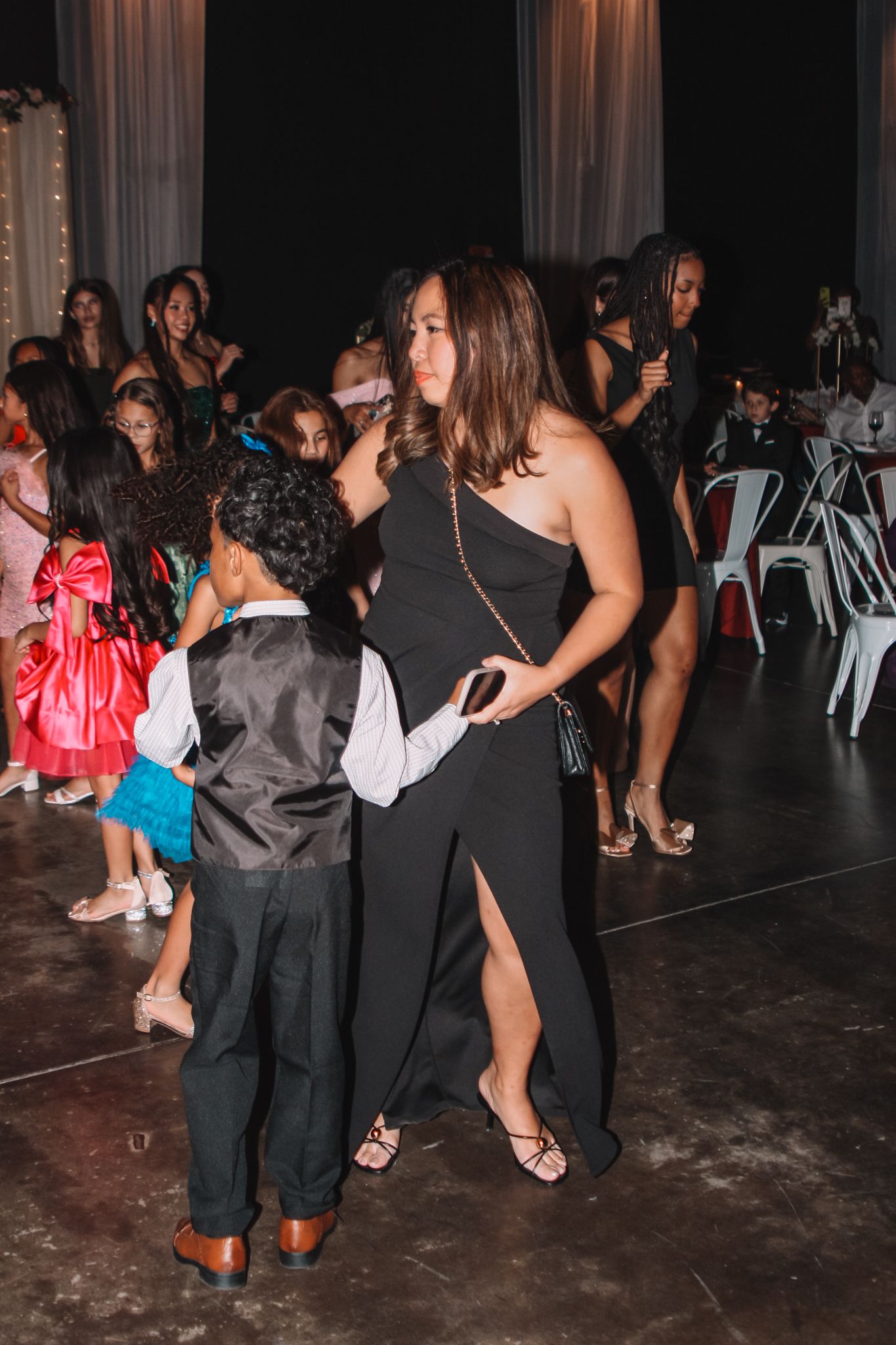 Image of Victoria's School of Dance dancers celebrating at their National Dance Honors Society induction ceremony