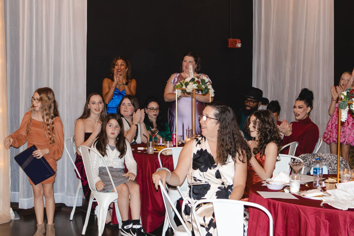 Image of Victoria's School of Dance dancers celebrating at their National Dance Honors Society induction ceremony