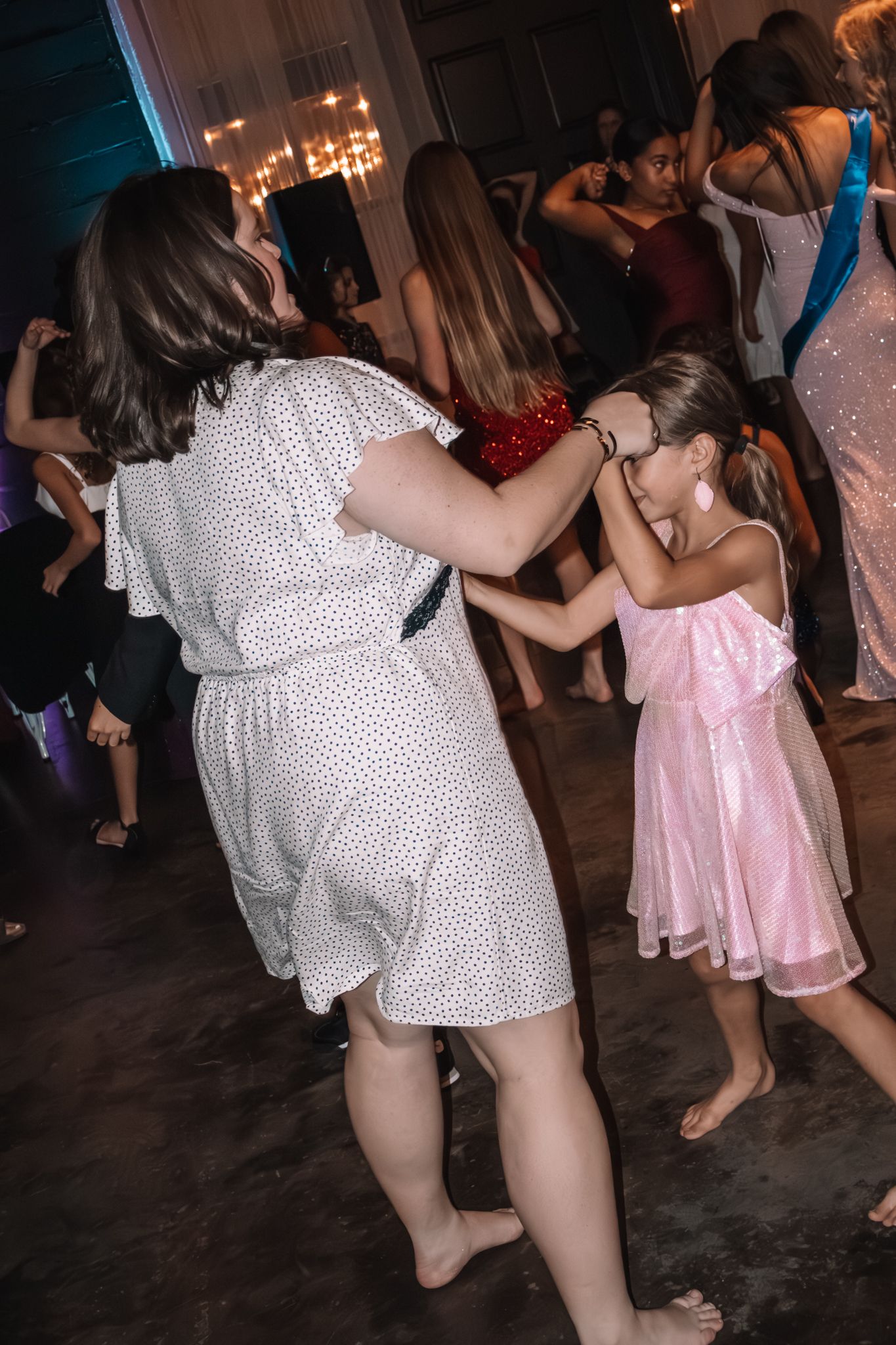 Image of Victoria's School of Dance dancers celebrating at their National Dance Honors Society induction ceremony