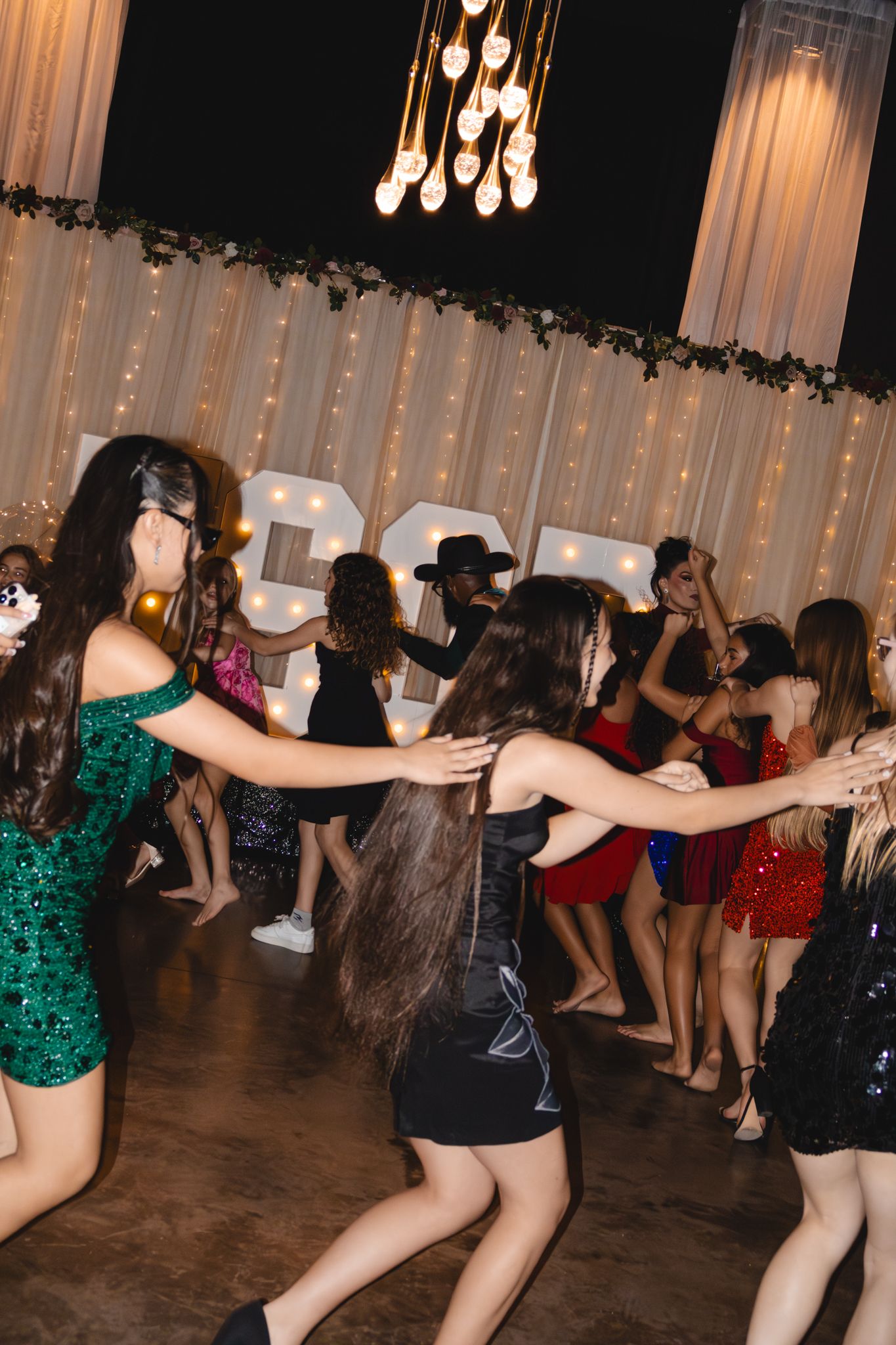Image of Victoria's School of Dance dancers celebrating at their National Dance Honors Society induction ceremony