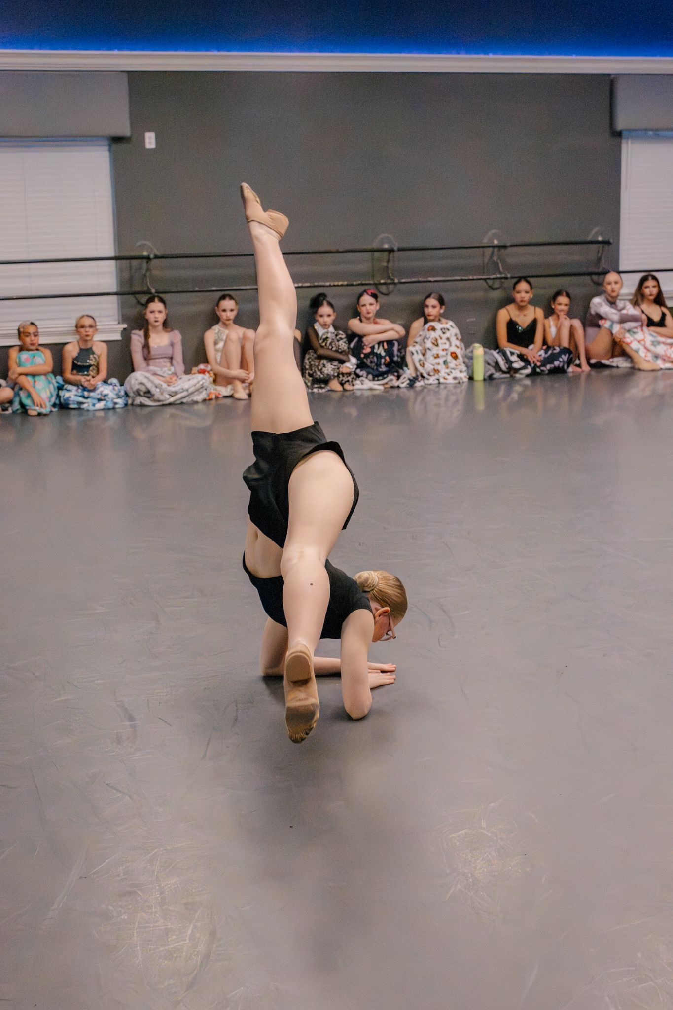Image of Victoria's School of Dance dancers dancing at their dress rehearsal