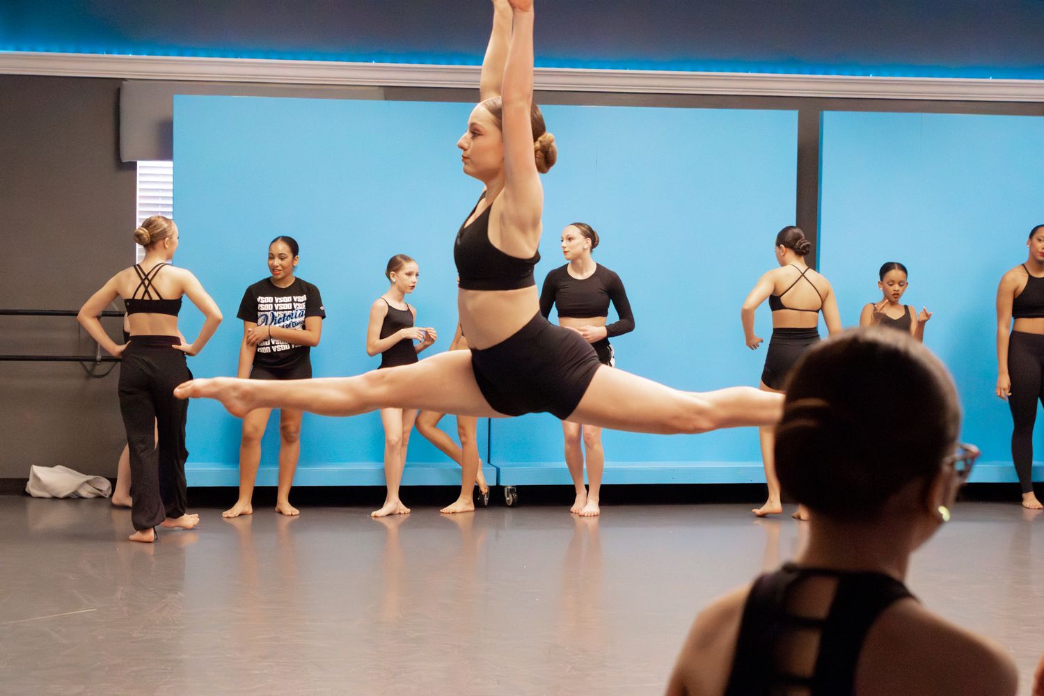 Image of Victoria's School of Dance dancers dancing at their dress rehearsal