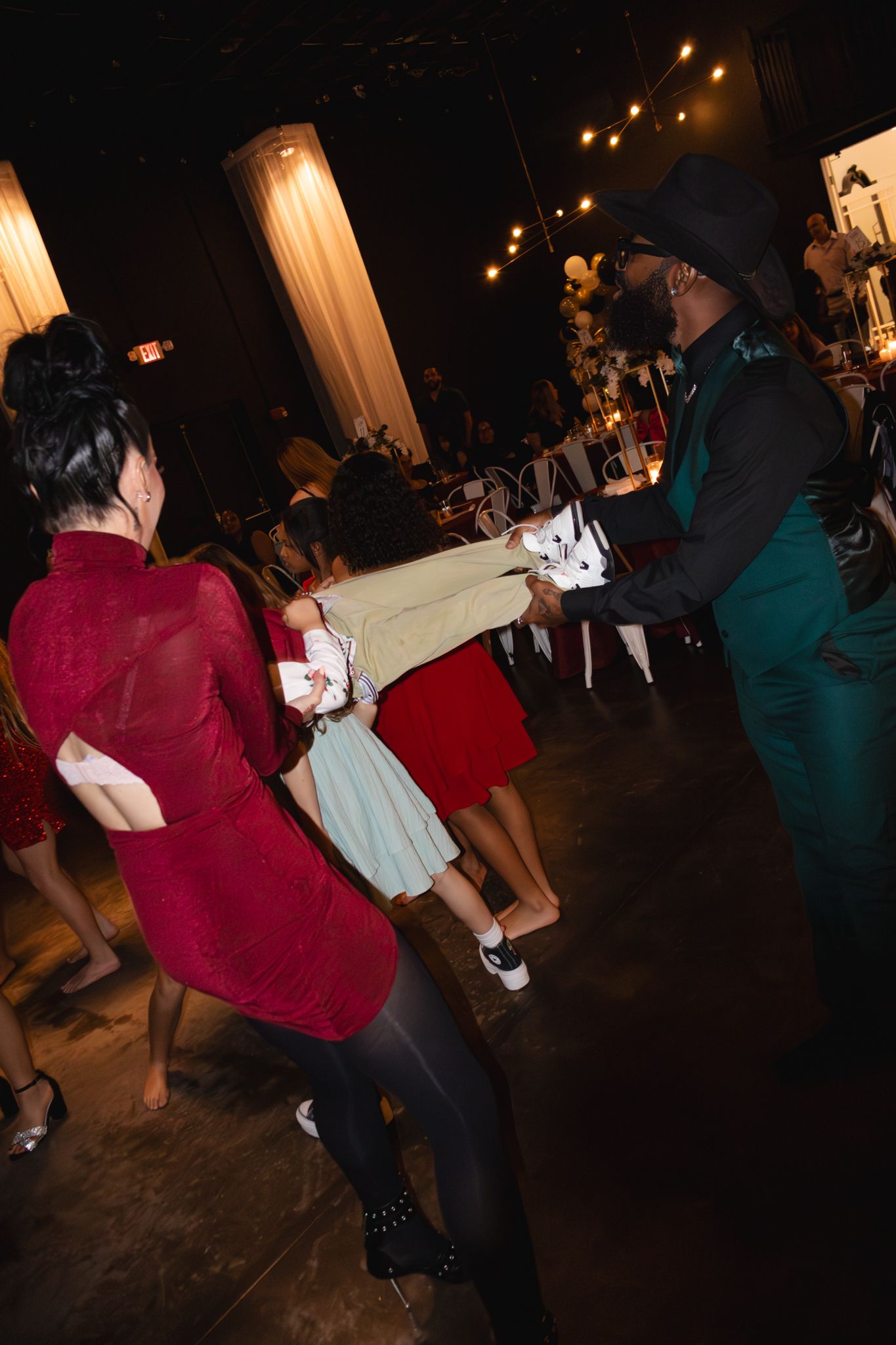 Image of Victoria's School of Dance dancers celebrating at their National Dance Honors Society induction ceremony