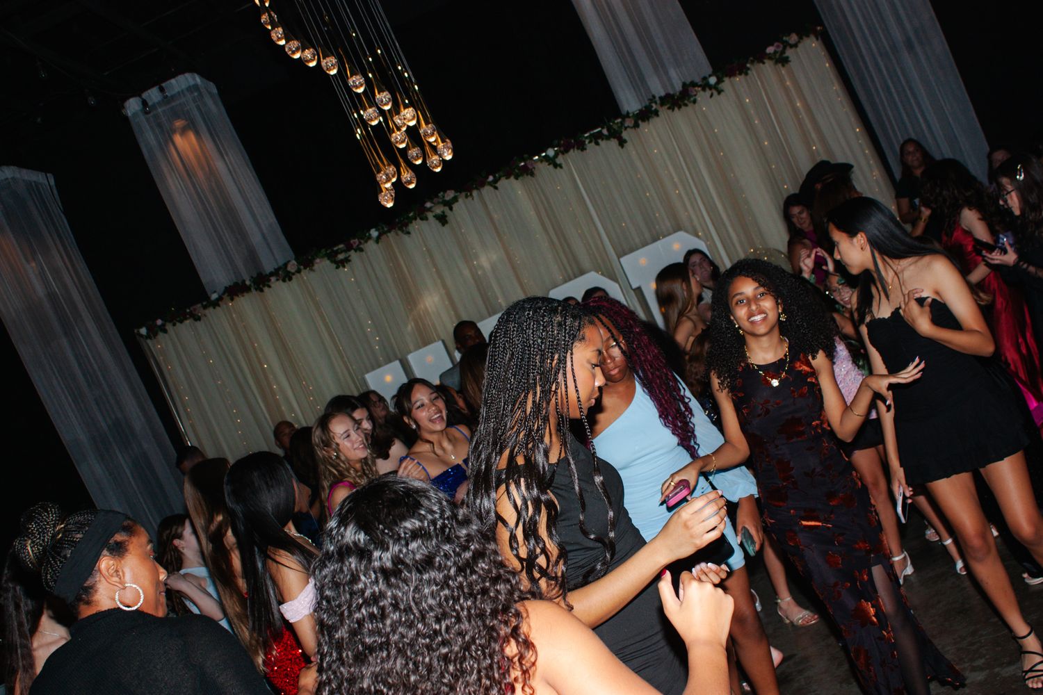 Image of Victoria's School of Dance dancers celebrating at their National Dance Honors Society induction ceremony