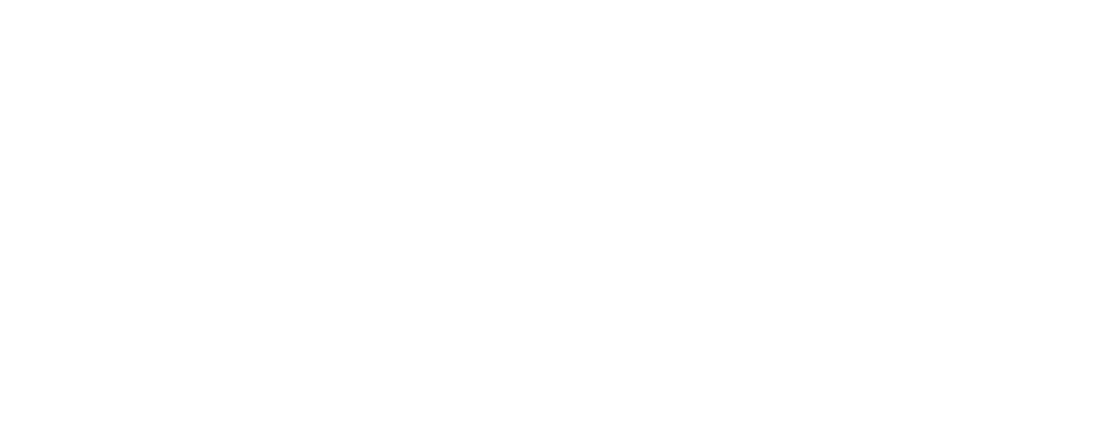 Simple white text logo on transparent background.