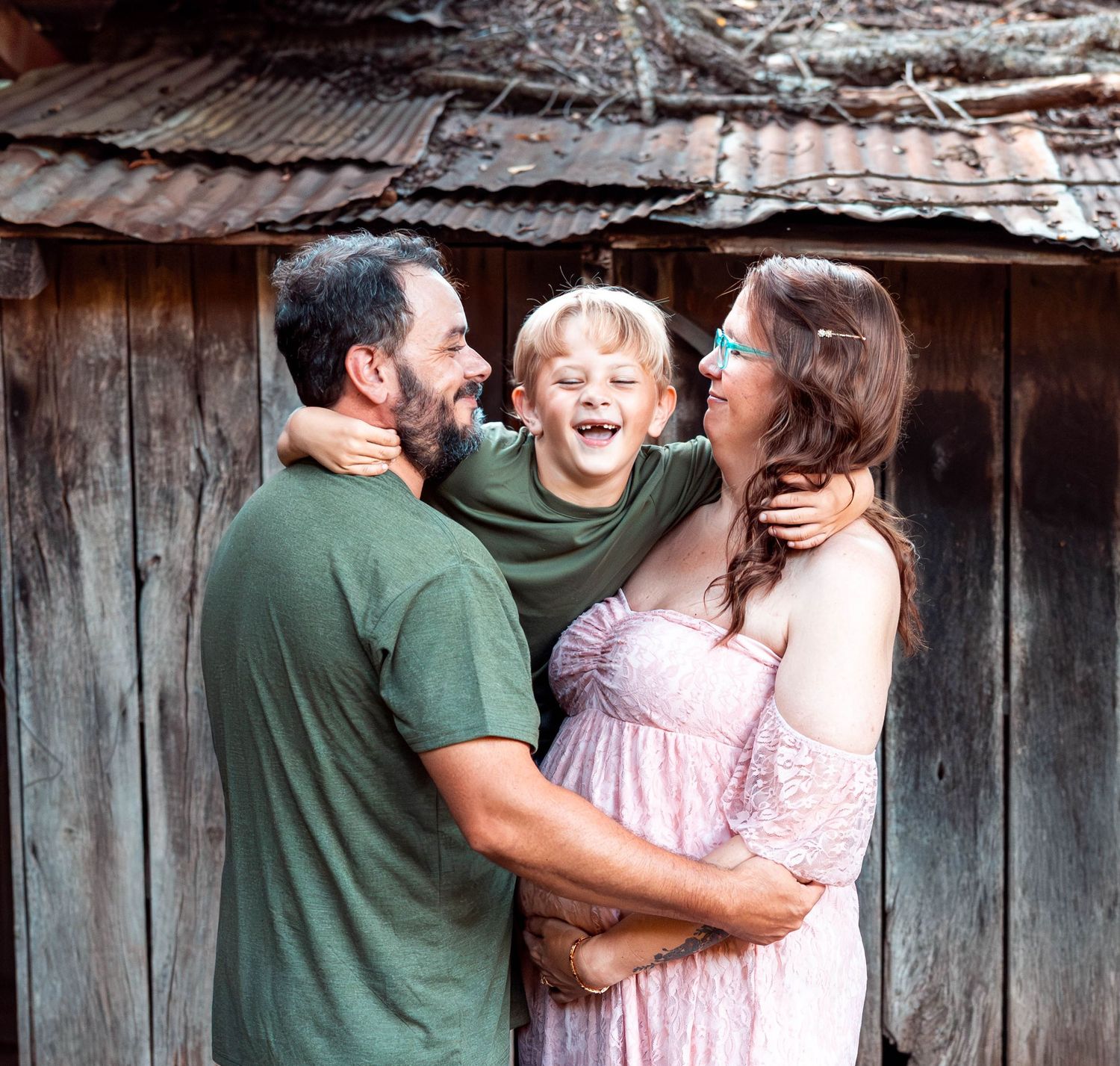 Family of three beautiful image for a canvas located in Springfield MO