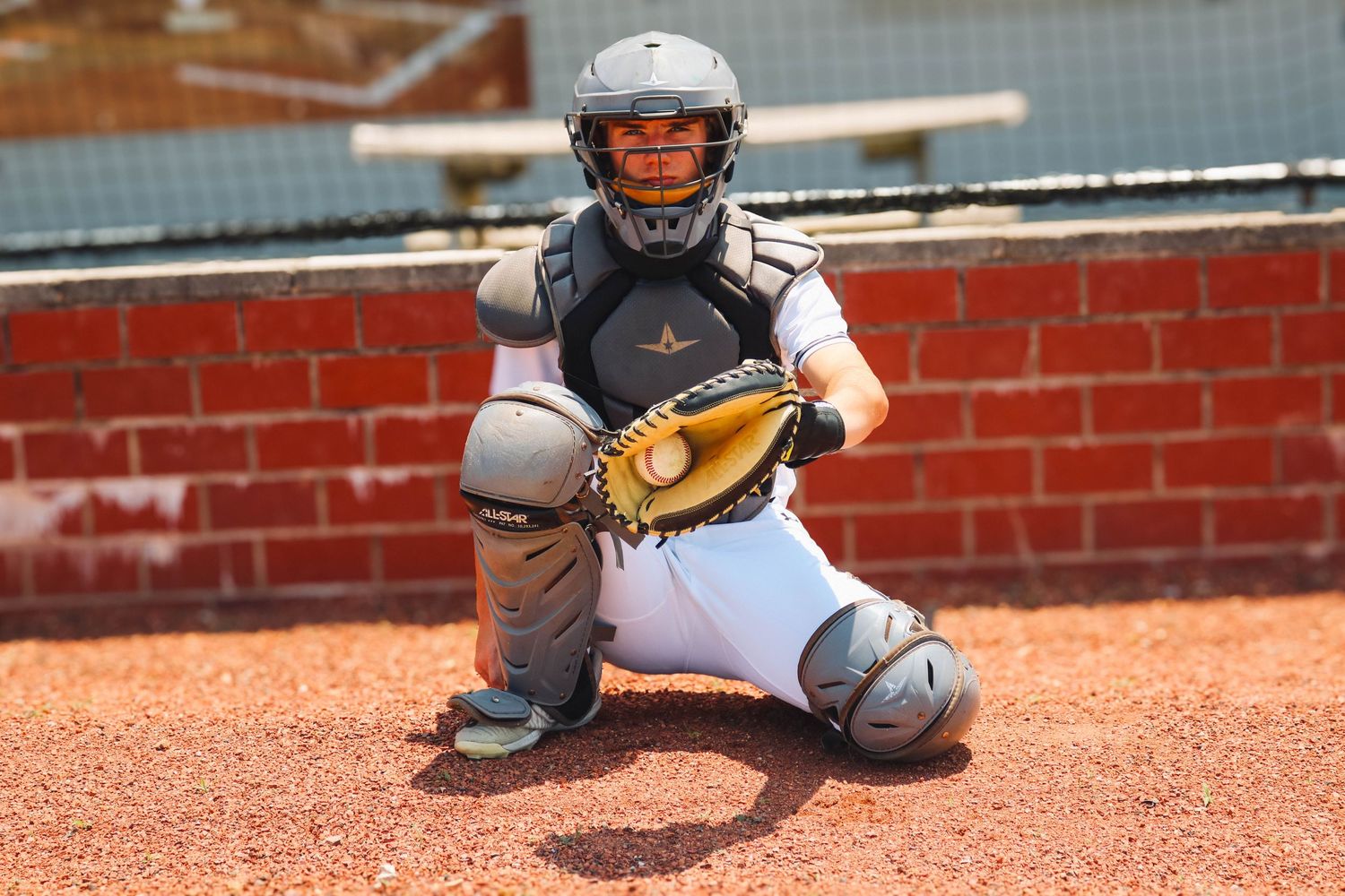 This baseball Catcher senior session located on the Willard High School baseball field