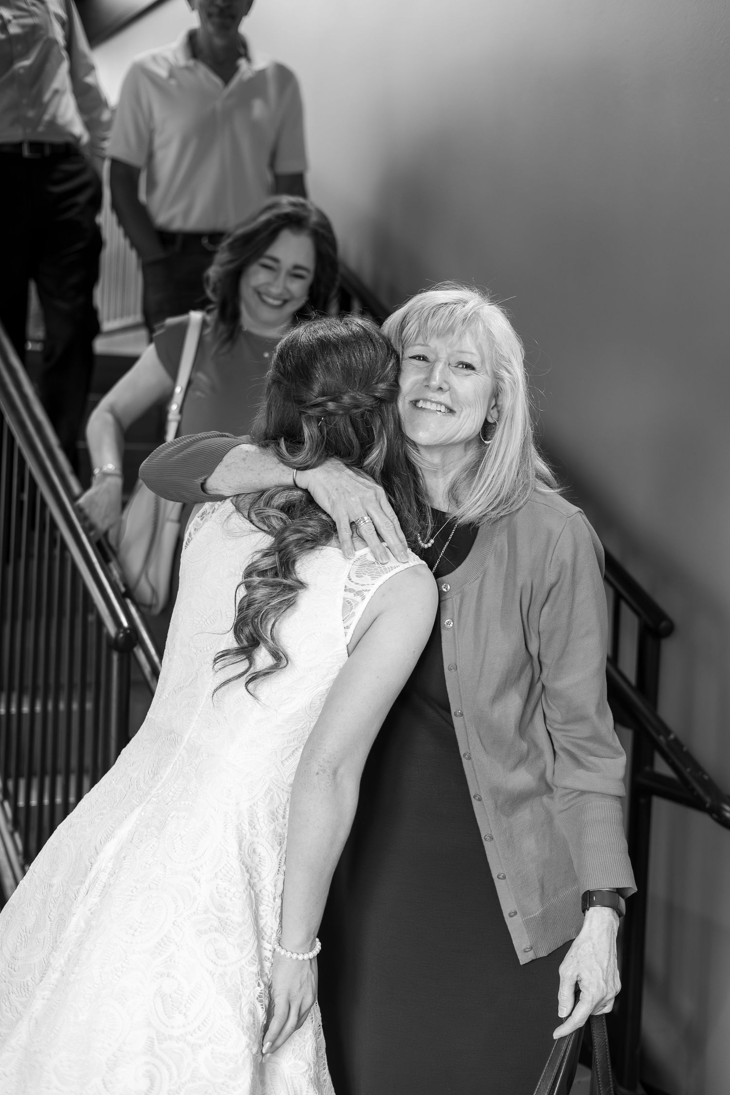 real moment hug with bride in Strafford MO