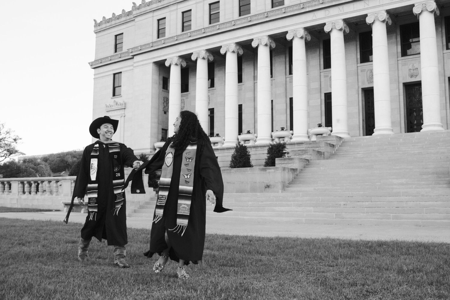 Running to the end of their master's degrees together