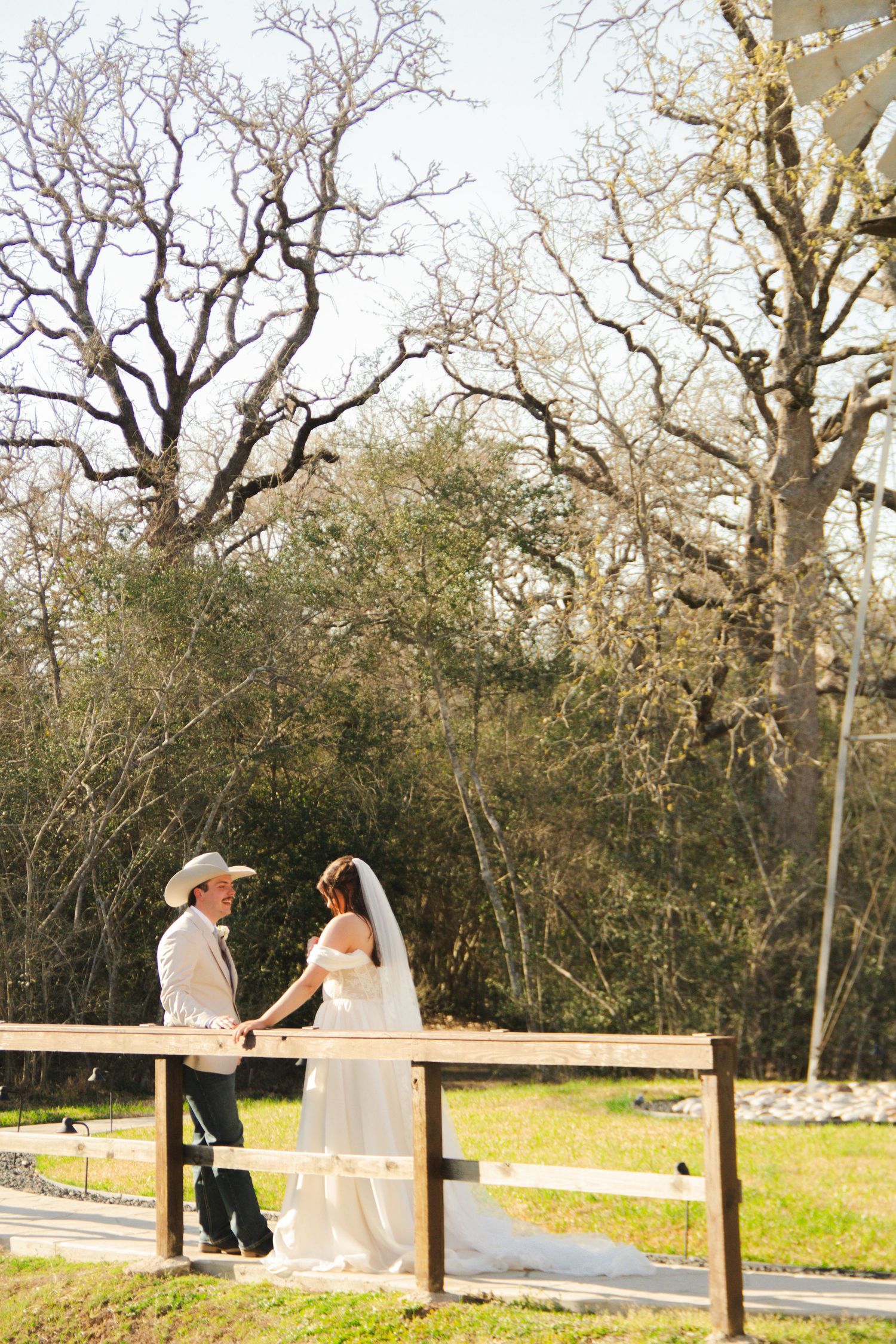 Bride and groom take time to themselves