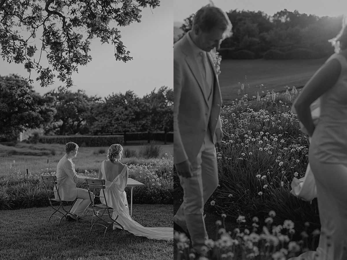 Bride and groom enjoying quiet moment at Penhill Manor captured by kusjka du Plessis