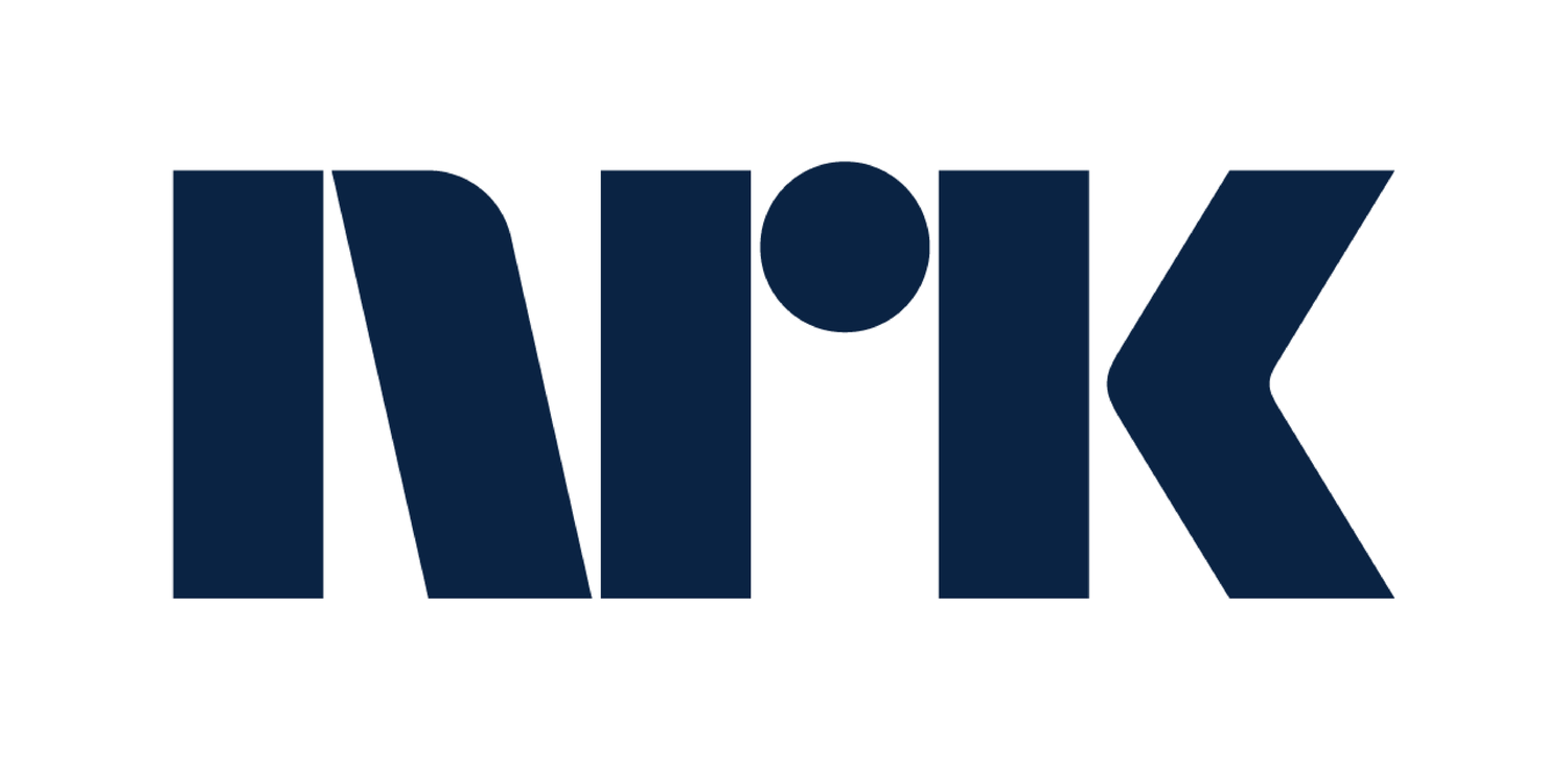 NRK logo in dark navy blue bold letters on a white background.
