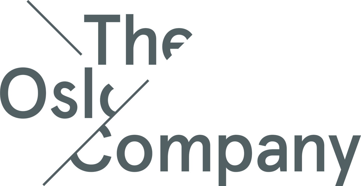 The Oslo Company logo in dark gray text on white background.