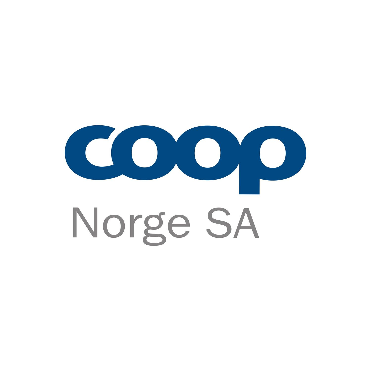 Coop Norge SA cooperative logo in blue and grey on a white background.