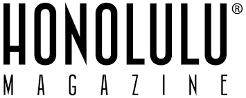 Modern font text showing HONOLULU MAGAZINE linking to an article on HONOLULU.com highlighting wedding photography by Jenna Leigh Photography