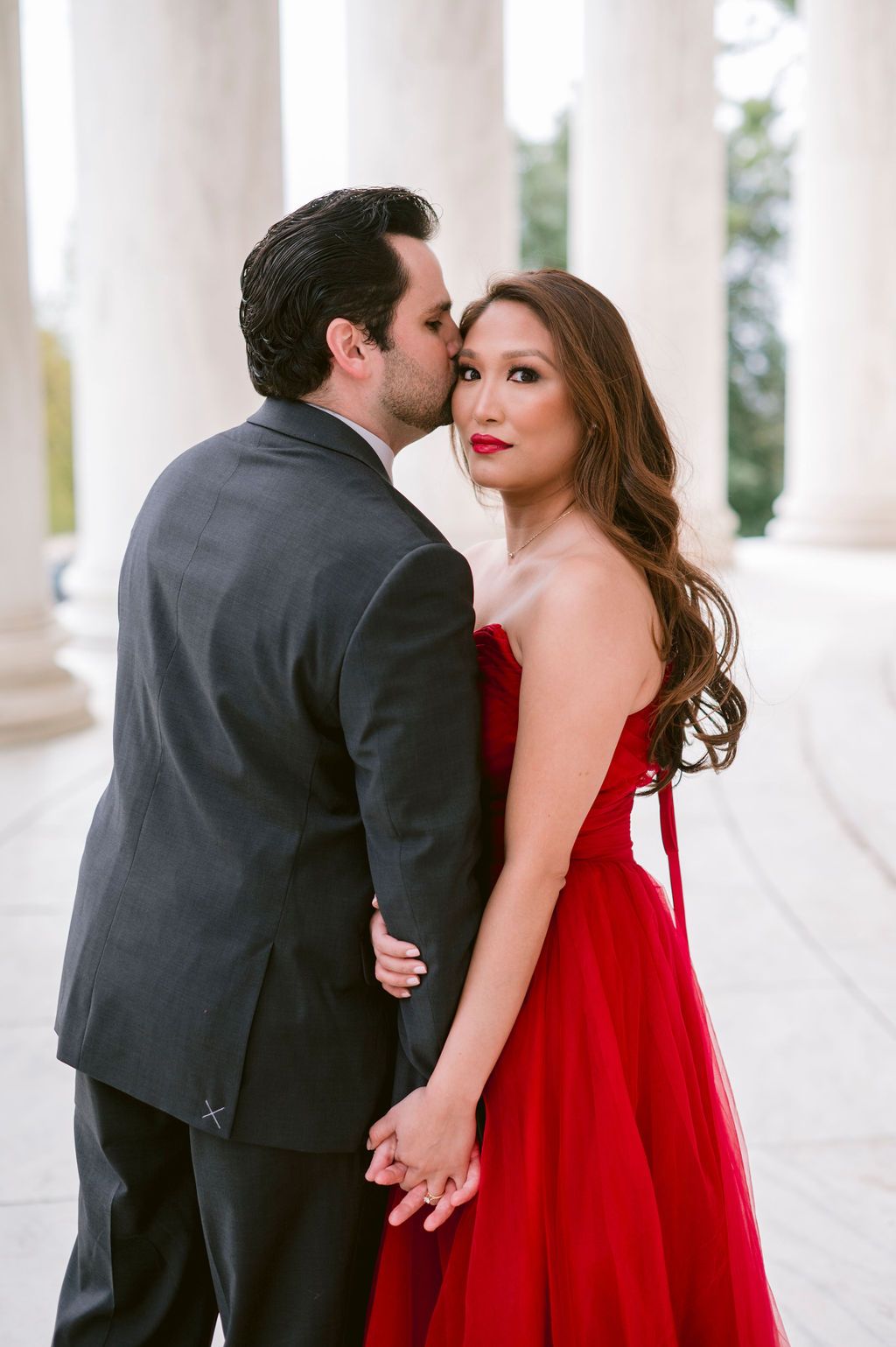 Jefferson Memorial Washington DC Engagement Photography