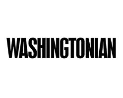 Text showing Washingtonian which links to a Washingtonian.com article highlighting a Hotel Washington wedding photographed by Jenna Leigh.