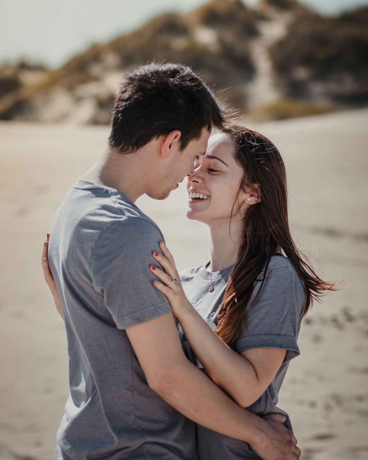 Couple photographed during an engagement session in (SPI) South Padre Island, Texas.