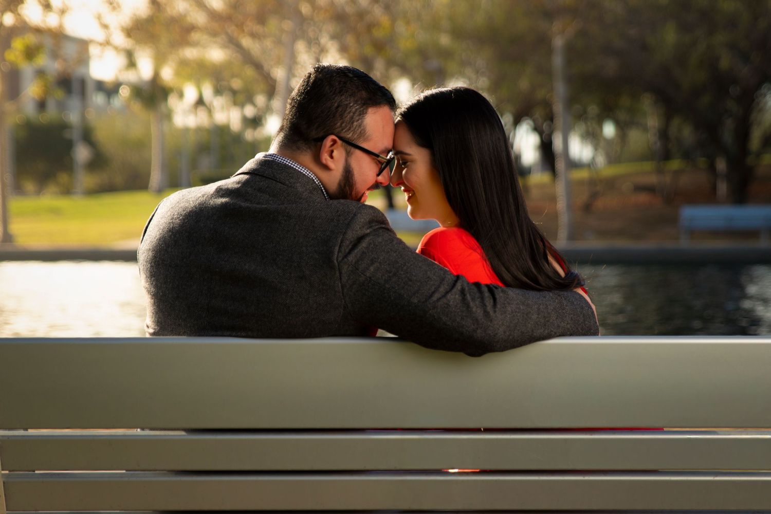 Couple photographed during an engagement session in McAllen, Texas.