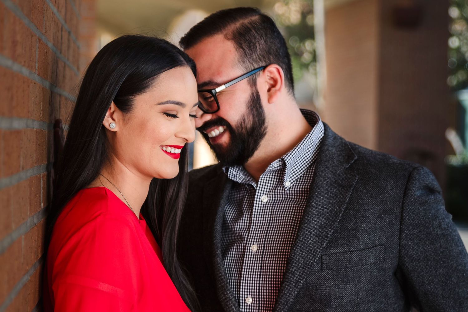 Couple photographed during an engagement session in McAllen, Texas.