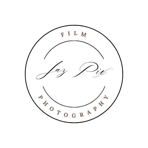 Jaz Pie Film Photography circular logo with elegant script font and minimalist design.
