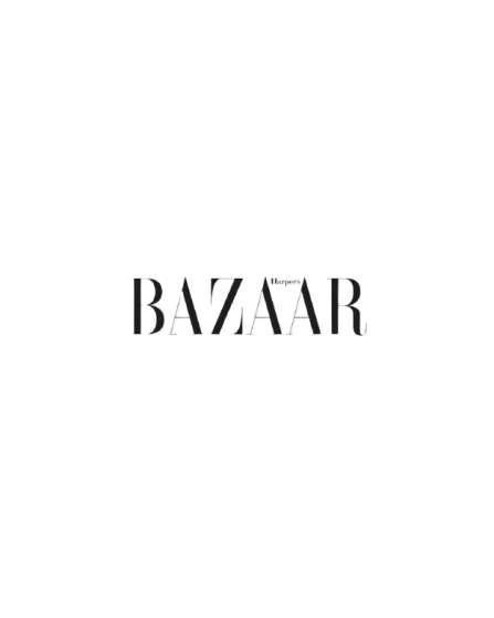 Harper's Bazaar fashion magazine logo in elegant black serif typography on a clean white background.