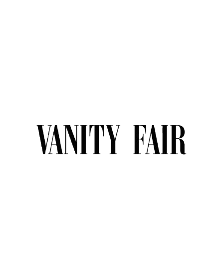 Vanity Fair magazine logo in bold black serif typography on a clean white background.