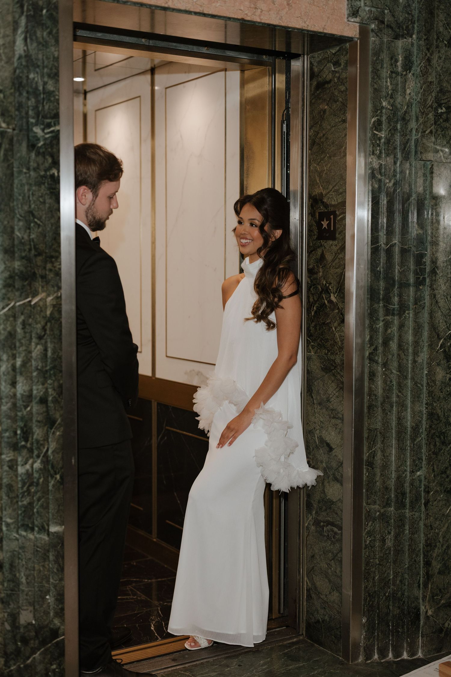 Dallas Texas wedding photographer capturing bride and groom at their courthouse wedding