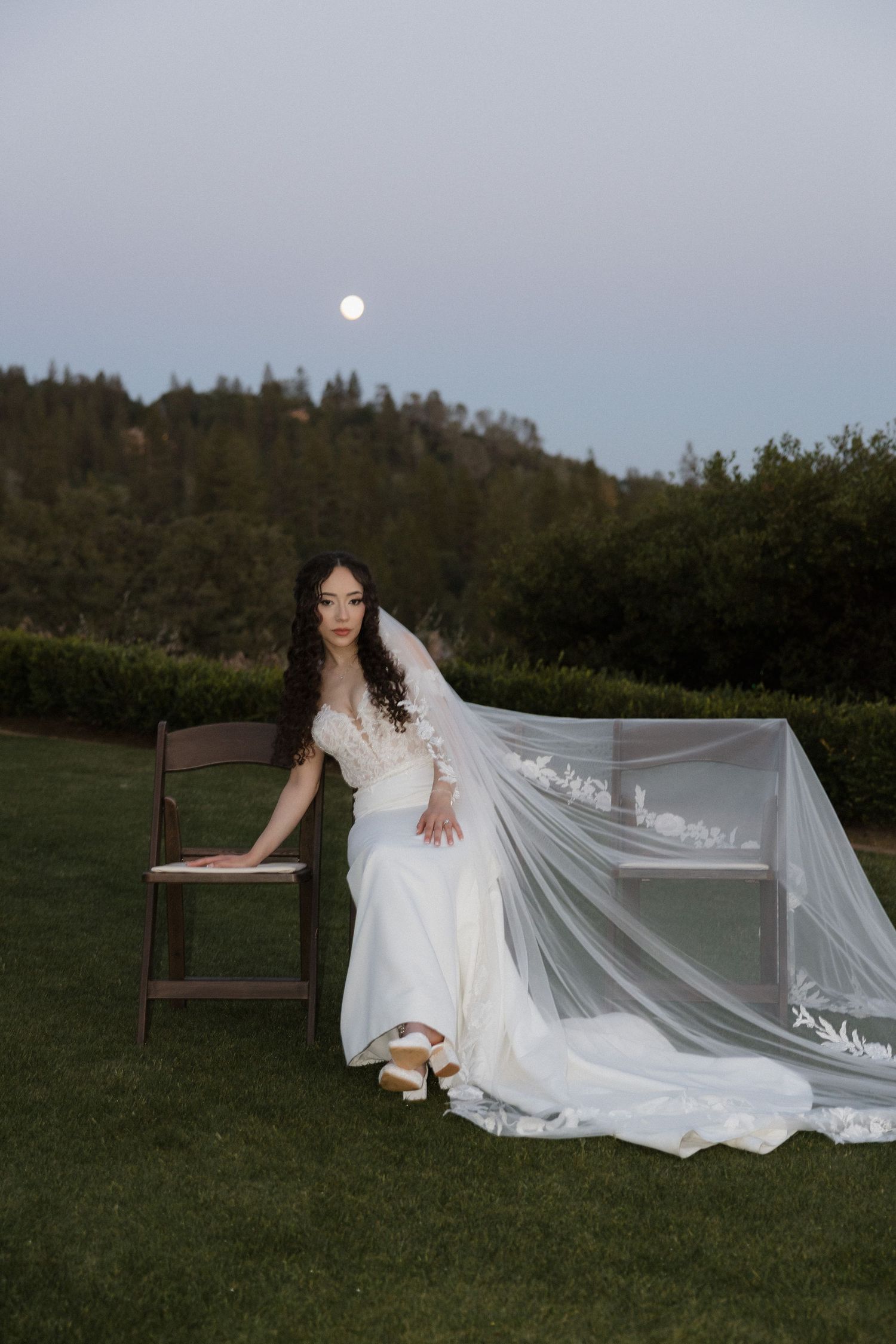 Bay Area California wedding photographer capturing bridal portraits
