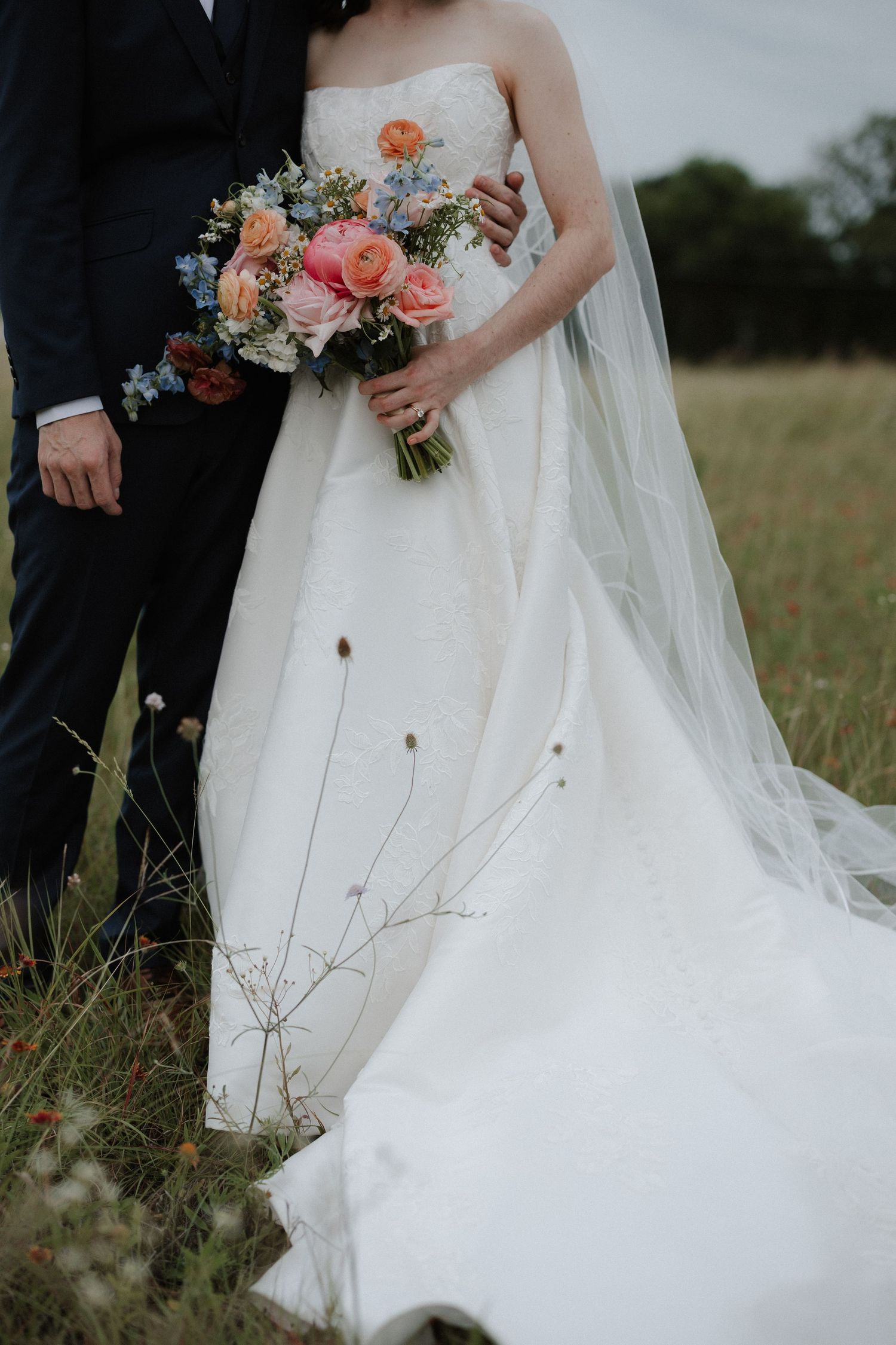 Dallas and Bay Area California wedding photographer capturing bride and groom portraits on film