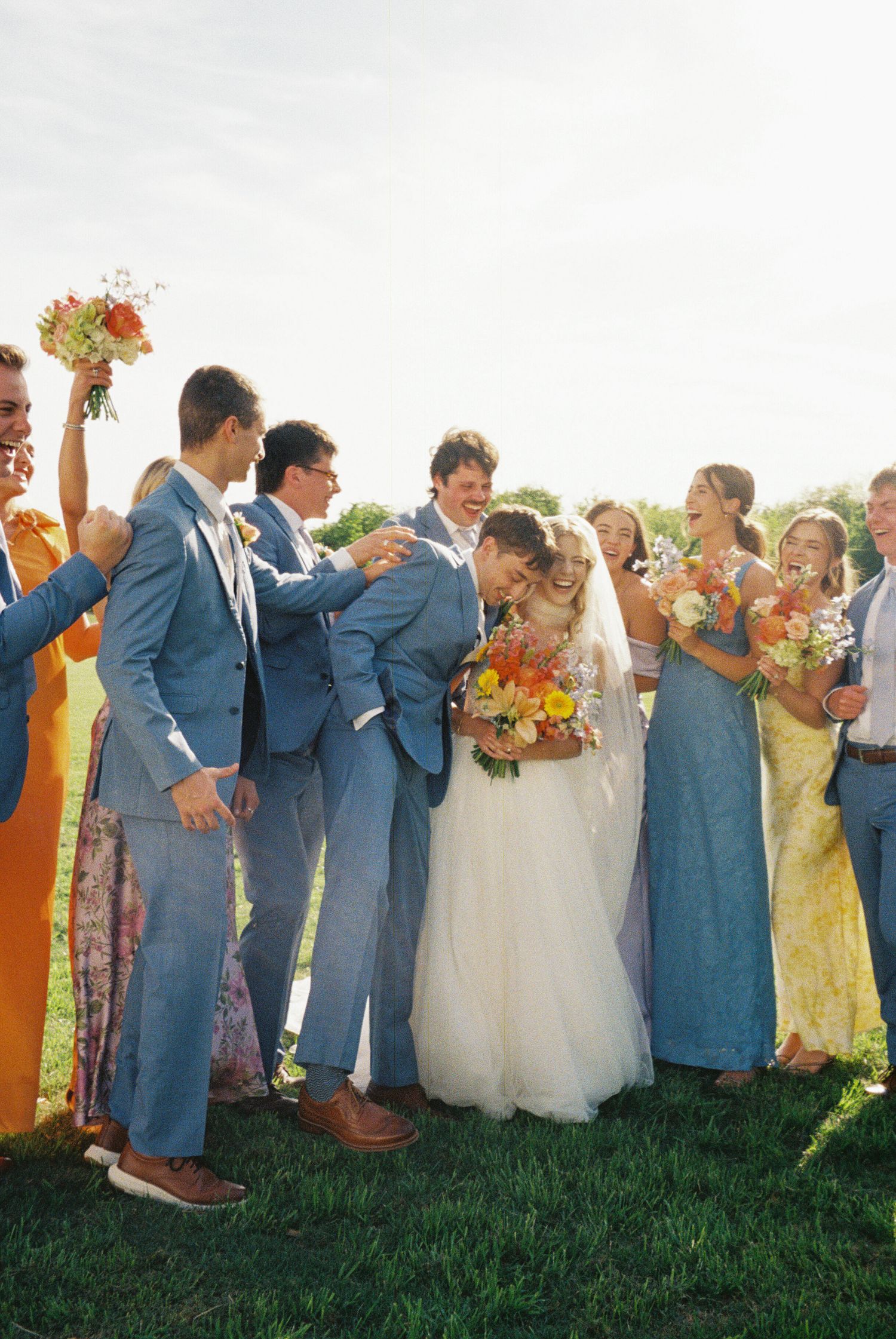 Destination, Dallas and Bay Area California wedding photographer capturing bride and groom portraits on  film