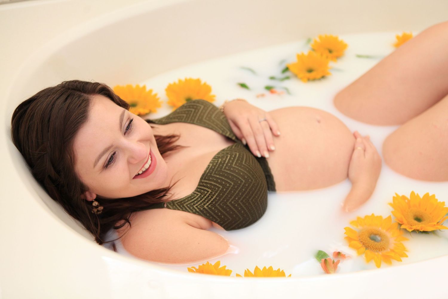 Boudoir Photographer Daytona Beach, Milk Bath Maternity Photo Session