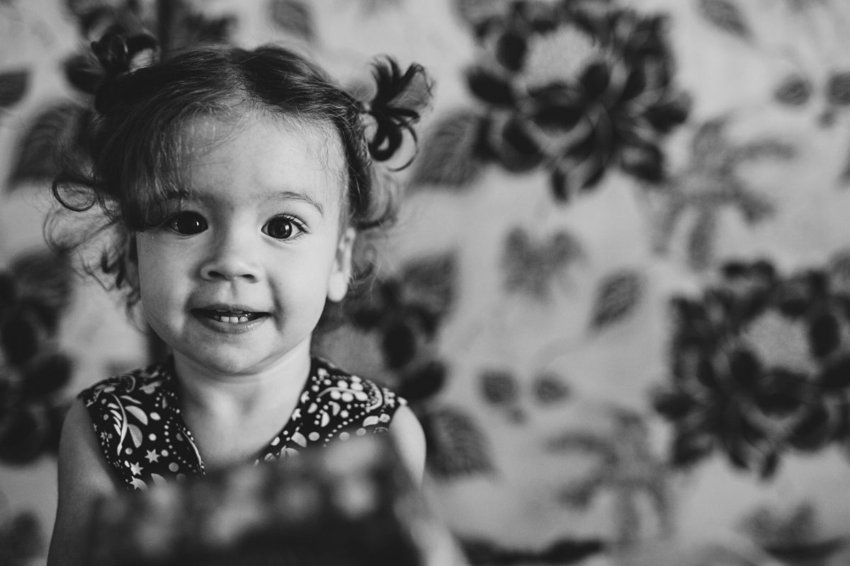 Portrait of a toddler girl  during natural family photography session