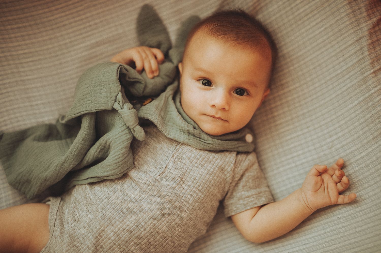 Portrait of a baby during natural family photography session