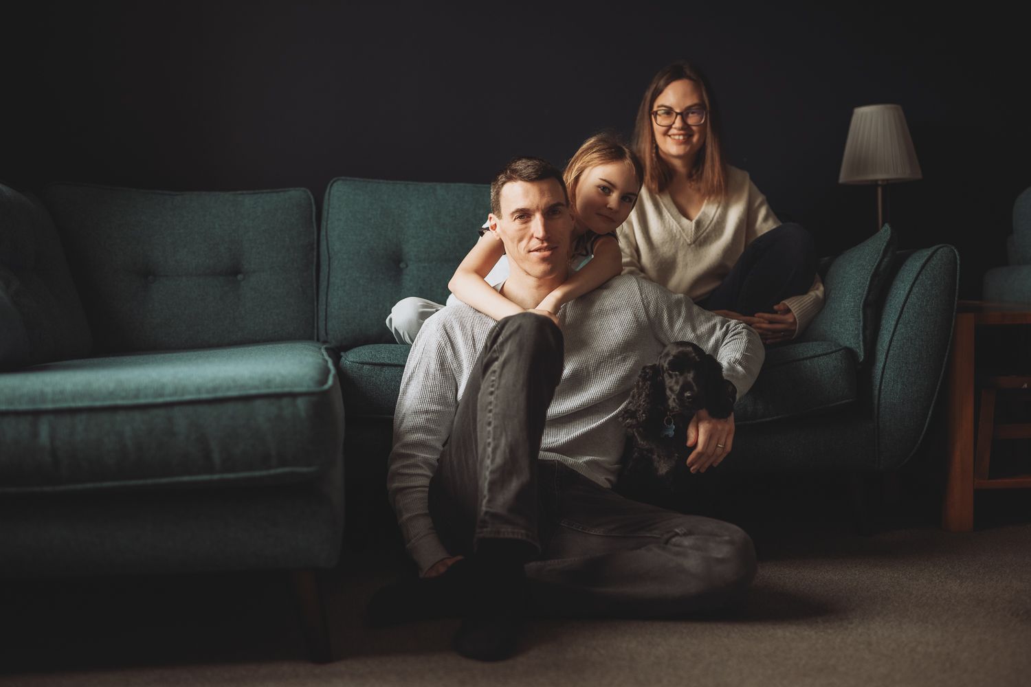 Family portrait, lifestyle family photography at home in Angus