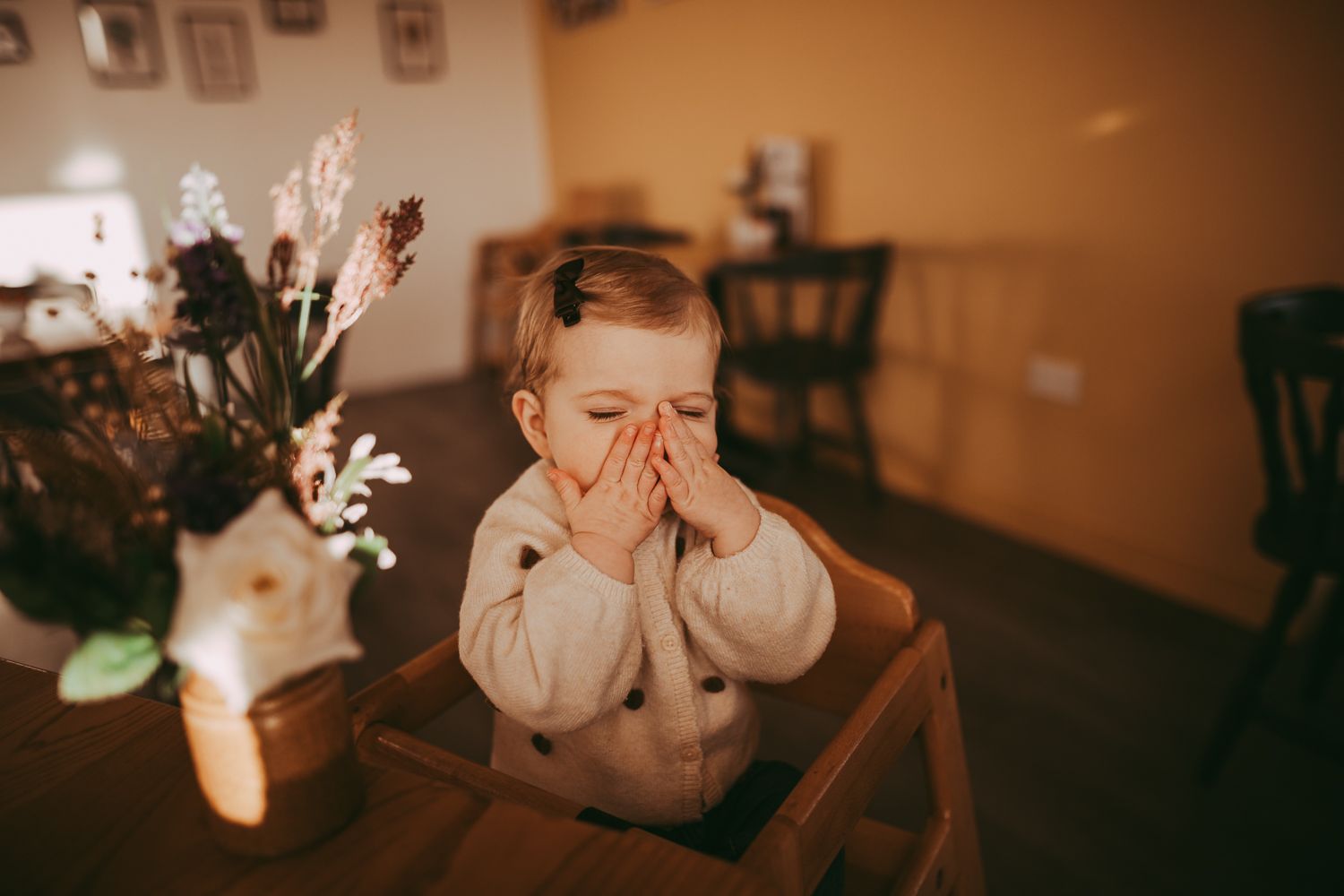 Portrait of a baby during natural family photography session
